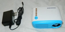GooDee YG200 Mini Portable Projector Blue TESTED NO REMOTE/CABLES