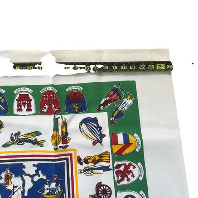Regina Tablecloth Souvenir Germany Map 130x160 Rayon Vintage Cottagecore Retro