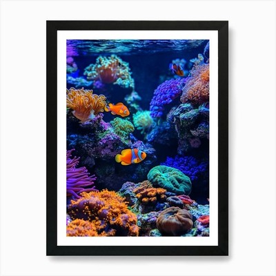 Eine lebendige Unterwasserszene Withe Co gerahmtes Wandbild Poster Leinwanddruck Bild