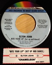 Elton John 45 Bite Your Lip (Get Up And Dance!) / Chameleon  w/ts