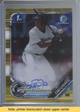 2019 Bowman Chrome Prospects Gold Refractor 22/50 Jose Devers Auto READ 3gr