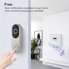 WiFi Video Doorbell Intelligent Real Time Alerts Multiple User Access Control