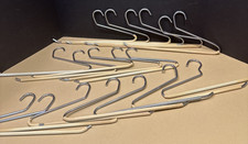 Lot of 18 Vintage Open Ended Metal Vinyl Pants Hangers--from a 1972 boutique