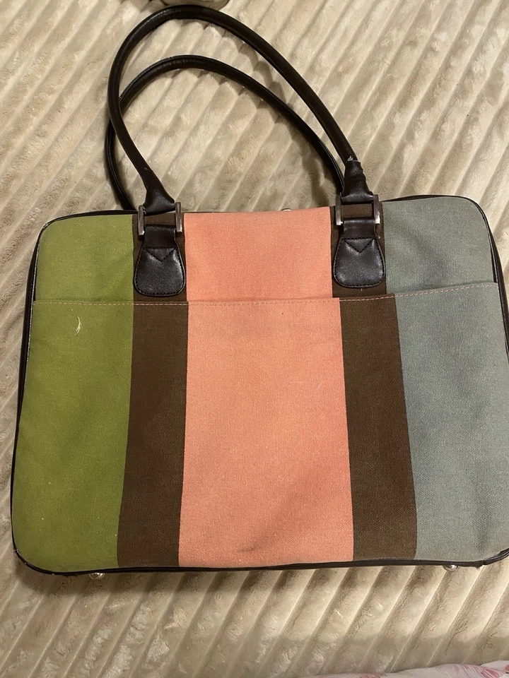 Bolso de Mano Mango Tango Colorblock Lona con Asas de Cuero Foto 2 de 4