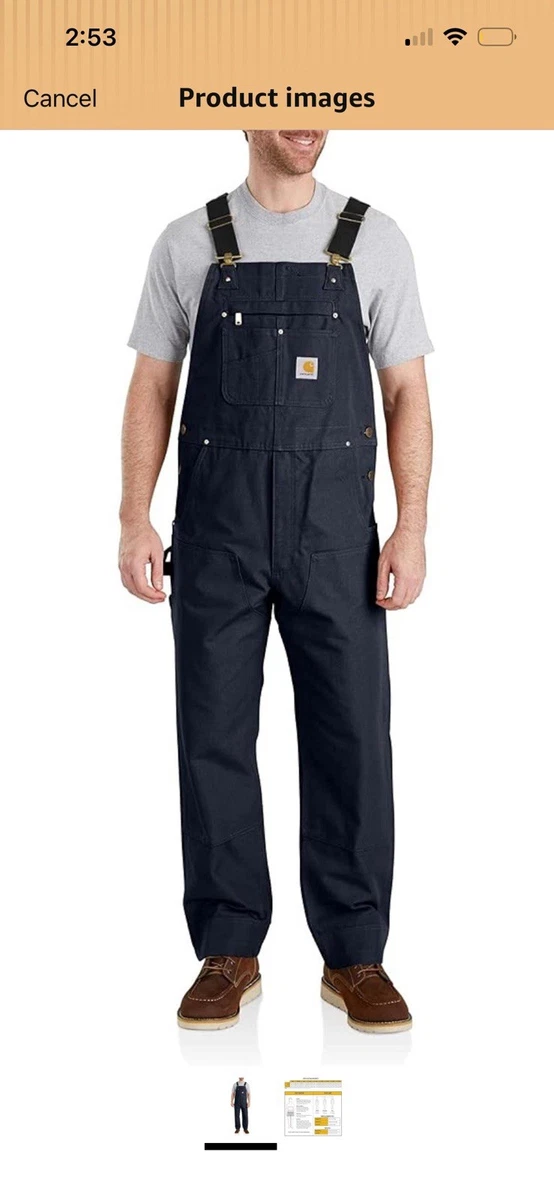 Carhartt ネイビー オーバーオール 34X32 Carhartt Blue Uniform & Work Coveralls & Jumpsuits for sale | eBay