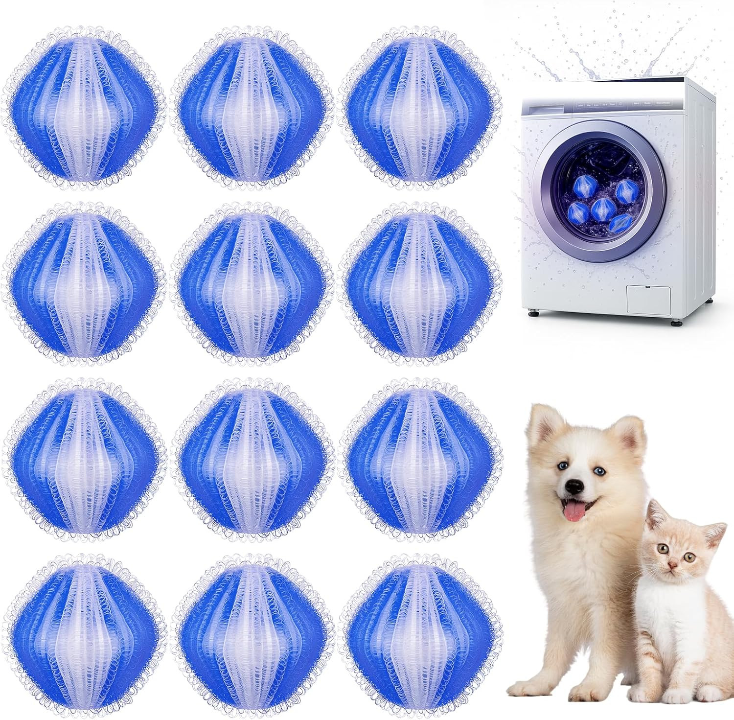 Boules anti poils pour machine à laver linge propre sans peluche