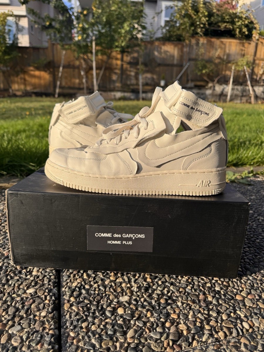 【箱付】COMME des GARCONS × NIKE AIR FORCE 1 Nike x Comme des Garçons x Air Force 1 CDG Mid Triple White Size