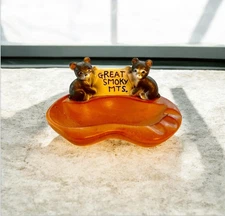 Vintage, Made In Japan, 1940's Ceramic, Ashtray, Little bears