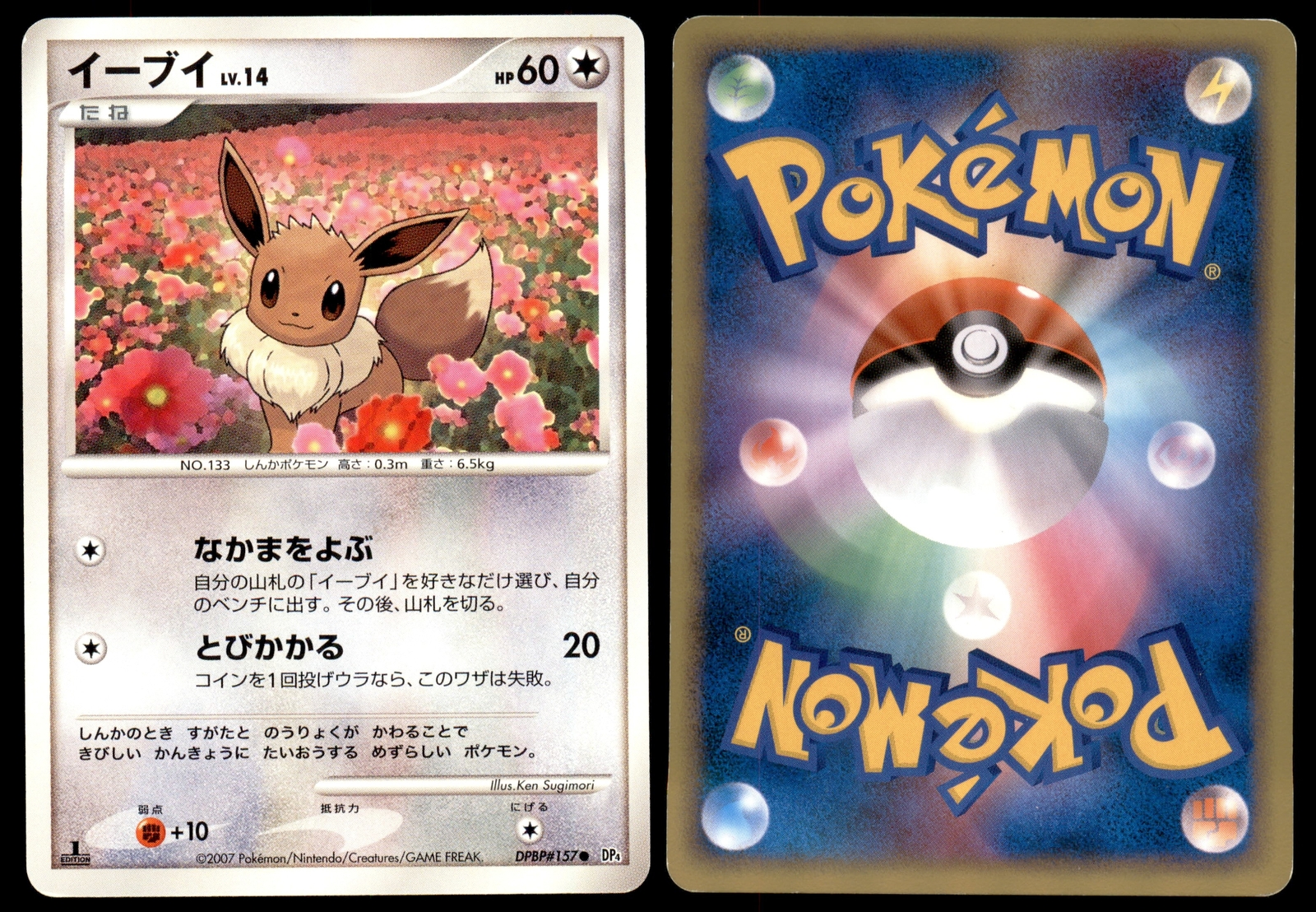 PL Eevee DPBP#157 DP4 Moonlit Pursuit 1ED Common 2007 Japanese Pokemon Card