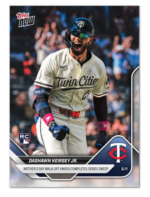 2025 Topps Now Dashawn Keirsey Jr. #166 Rookie Walk-Off Hit Twins IN HAND!