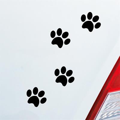 Auto Aufkleber Pfoten Paws Dog Hund Haustier Tier Pfote Paw 8x10 cm Sticker Heck