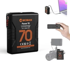 Moman Power 70 V Mount Battery 70wh 4600mAh 14.4V with D-TAP USB-C Outputs