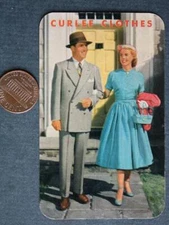 1953 Pottsville Pennsylvania Curlee Clothes advertising pocket calendar VINTAGE-