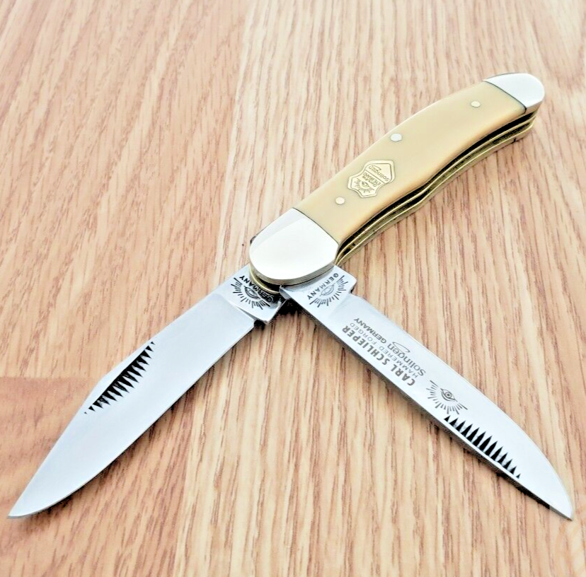 German Eye Copperhead Pocket Knife Solingen Steel Blades Synthetic