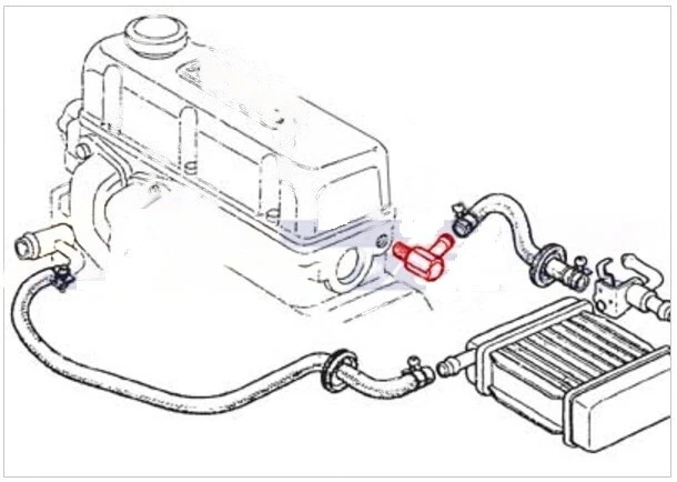 Conector de retorno de agua DATSUN 1200 genuino (se adapta a NISSAN B10 B110 Ute A12 A15) Foto 4 de 4