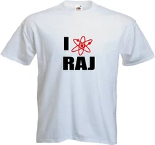 I LOVE RAJ - FUNNY BIG BANG THEORY SLOGAN  Womens T-Shirt