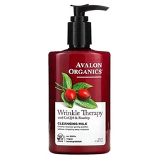 Avalon Organics Cleansing Milk, Wrinkle Therapy w/ CoQ10 & Rosehip, Vegan, 8.5oz