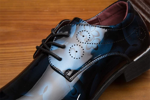 Herren Kunstleder Smoking Elegant Schuhe Klassisch Schnürung Formell Oxford - Bild 5 von 17