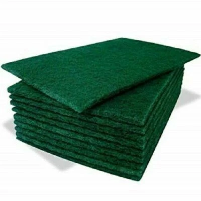 STARWASH Green Scouring Pads Heavy Duty Abrasive Scourer Catering Scrub Cleaning 22x16cm