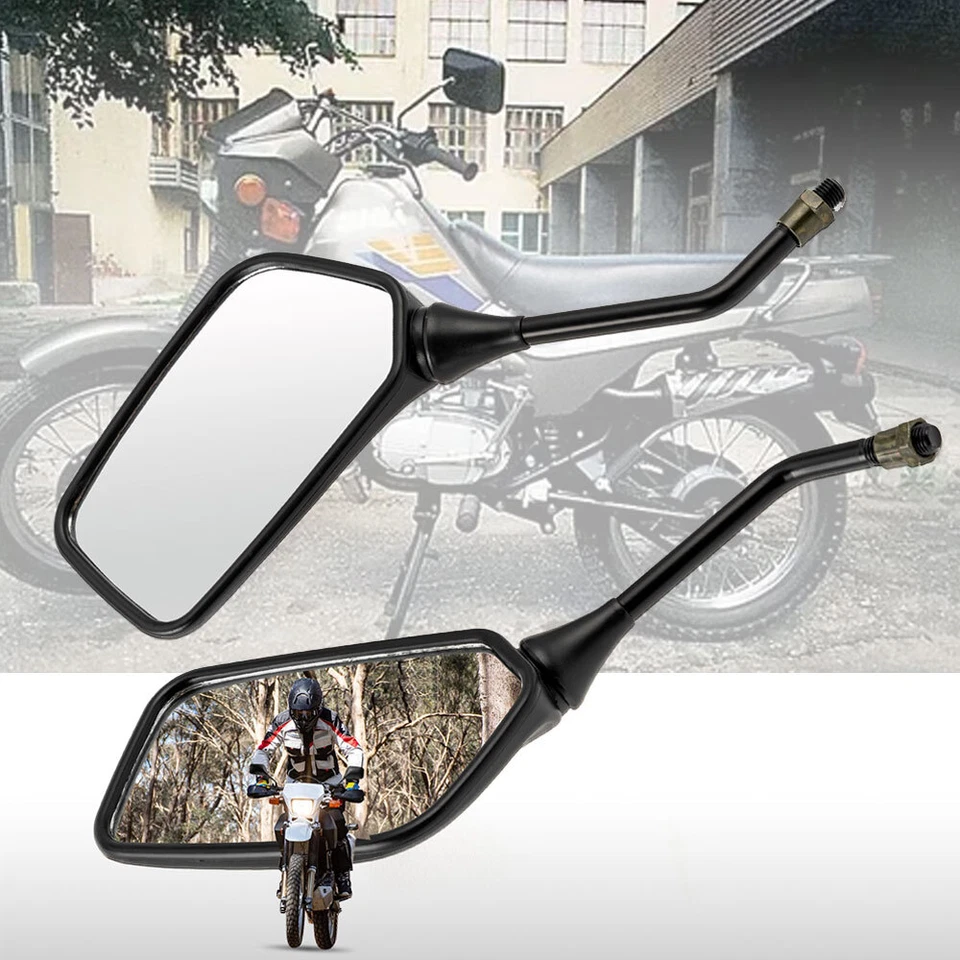 Par de espejos retrovisores negros para moto Suzuki DR200 DR350 DRZ400 DR650 L&R Foto 3 de 4