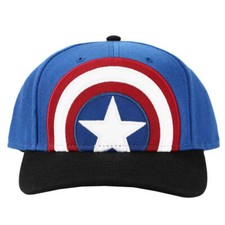 Captain America Logo Pre-Curved Snapback Hat