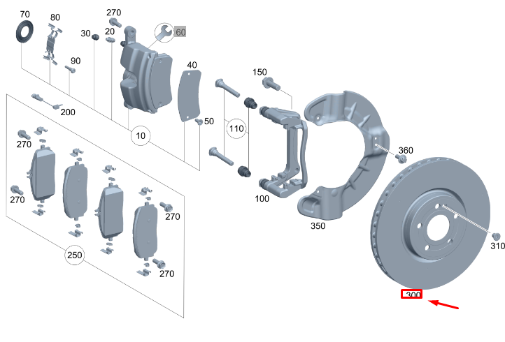 MERCEDES-BENZ GLA H247 AMG Front Left Brake Disc A2474211912 NEW 