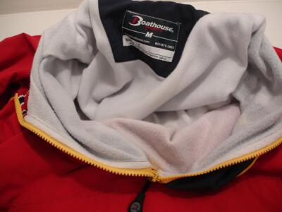 Boathouse Jacket Men's sz M Vented Blue Red White 1/2 Zip