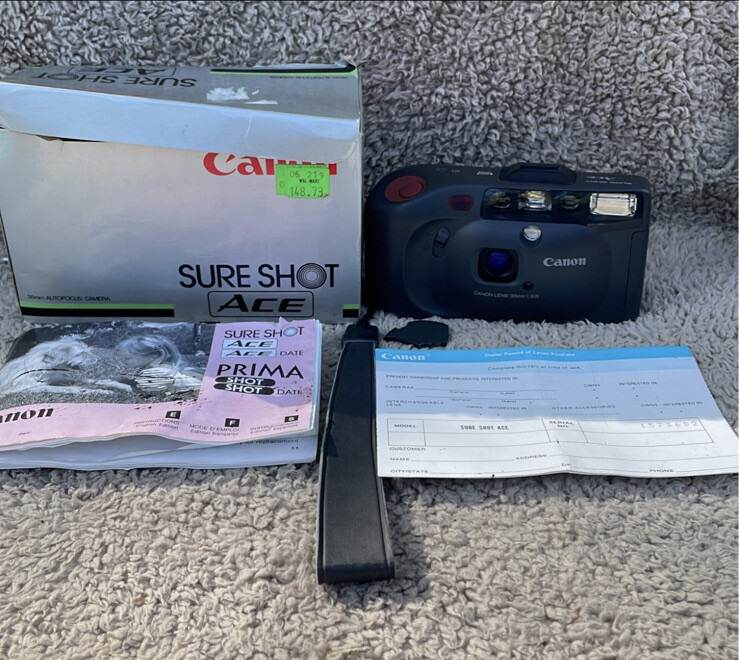 Canon Sure Shot ACE 35mm film camera with 35mm F3.5 lens and super