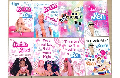 Komplette Sammlung Barbie Film Kunstdruck Poster Merch Ryan Gosling Ken Margot