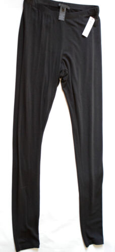 New NWT Donna Karan sz S Viscose Jersey Wool Black Leggings - Picture 1 of 3