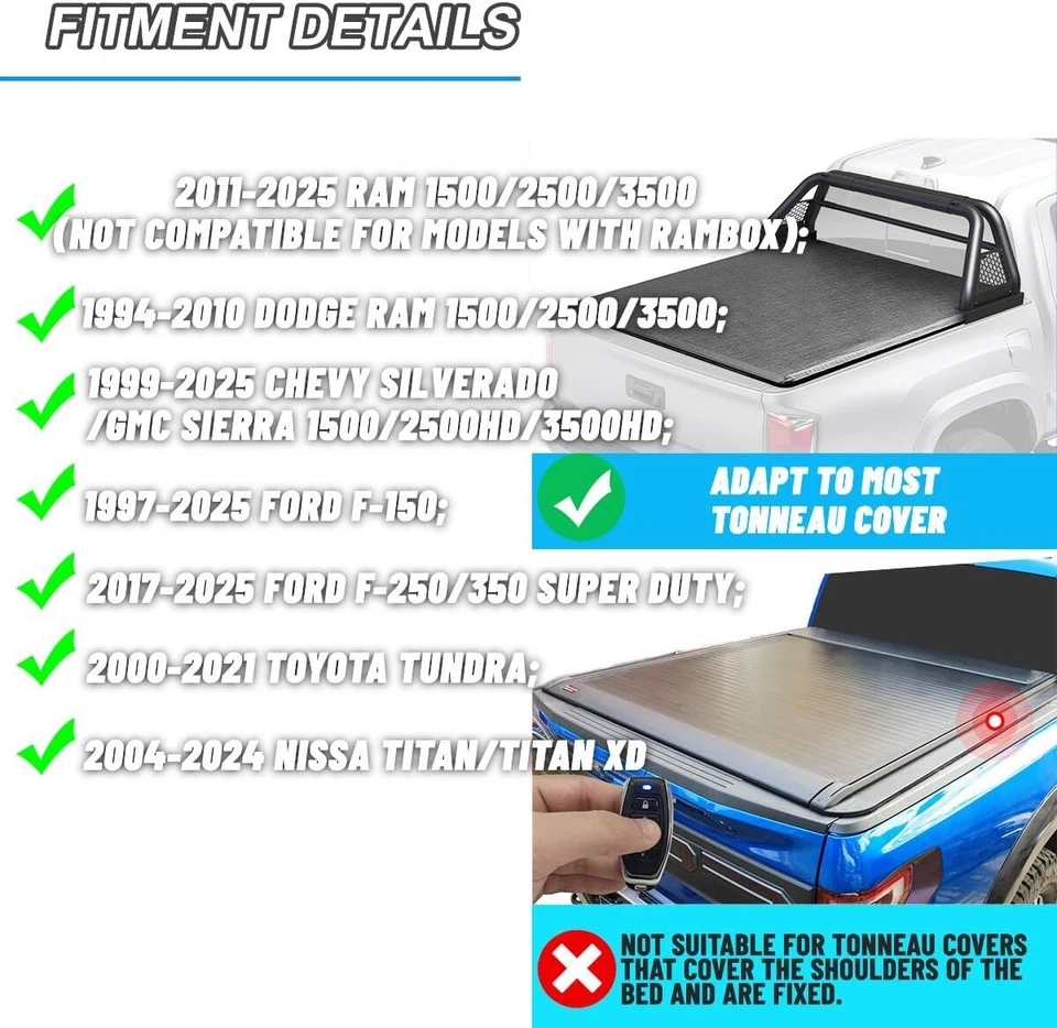 Universal Steel Roll Bar Chase Rack for Dodge Ram/RAM/Chevy/GMC/Ford/Nissan - Изображение 2 из 4