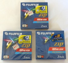 Fujifilm 100mb Zip Disks IBM Formatted Lot Of 6 SEALED