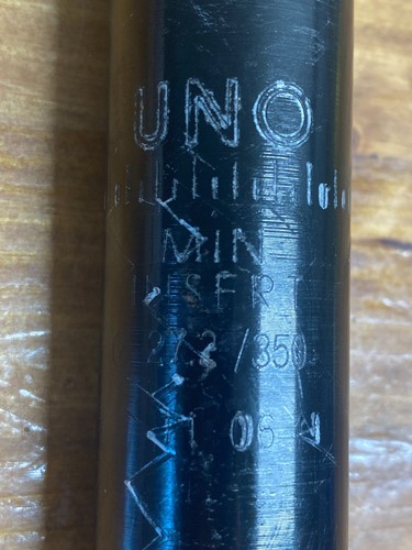 Vintage UNO Seatpost 27.2 mm 350mm MTB Road Black - Picture 2 of 8