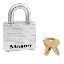 MASTER LOCK 3KAS6WHT Lockout Padlock,KA,White,1-1/4"H,PK6 6MCH8