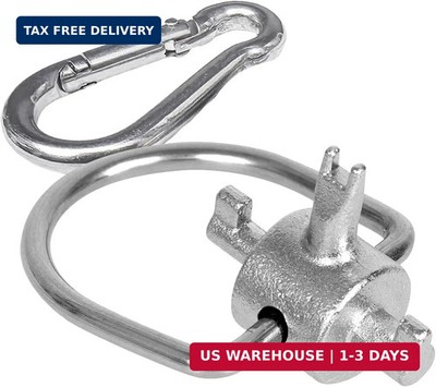 HVAC Tools, Universal Locking Cap Key for 410A and R22 Refrigerant, Tamper-Proof