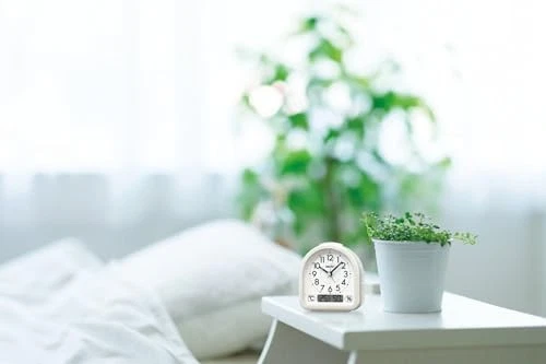 Seiko Clock Alarm Clock, Analog, Temperature and Humidity Display, White,  [NEW] - Image 4 of 4