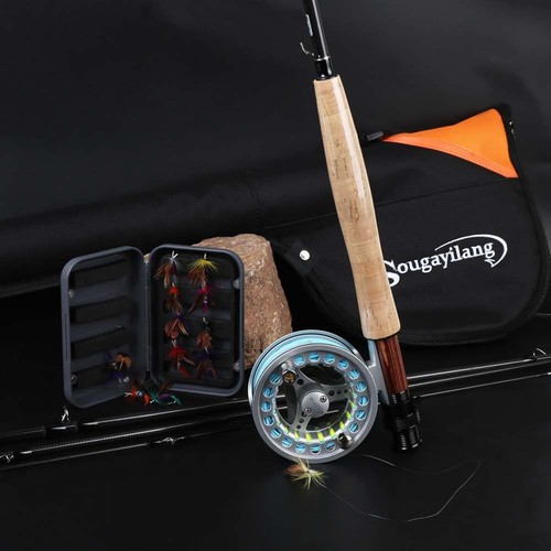 Canna da pesca a mosca acqua dolce salata Sougayilang con mulinello kit combinato - Foto 3 di 7