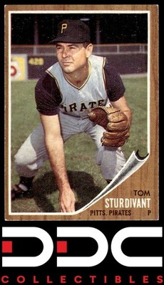 1962 Topps #179a Tom Sturdivant Pirates Excellent