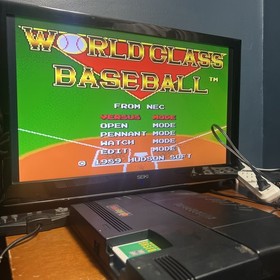 World Class Baseball Authentic Turbografx 16 Game Card Tested Works VGC