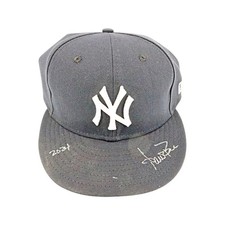 Aaron Boone Yankees Autographed Signed 2024 Game Used Hat - Sz 7 (B) (Boone LOA)