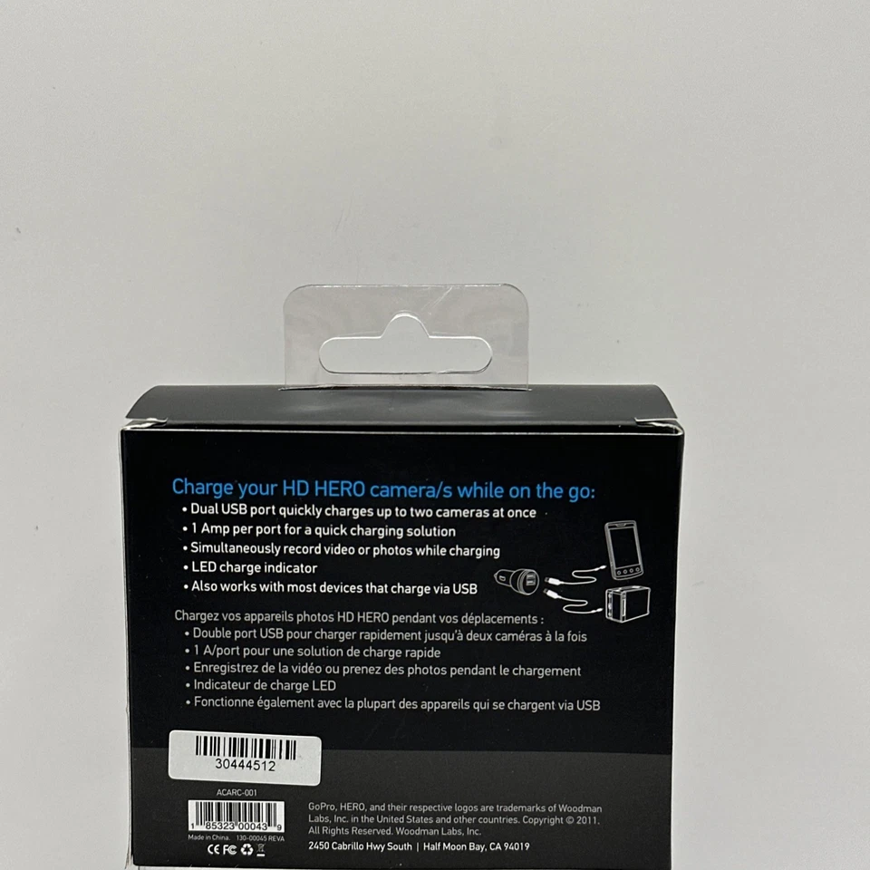 【GoPro Official Mount】GoPro Auto Charger w/ Dual USB Ports Fits All GoPro Camera - Image 3 of 3