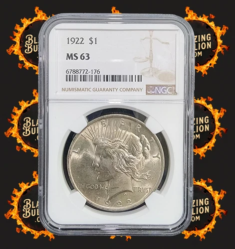 1922 Peace Dollar $1 NGC MS63