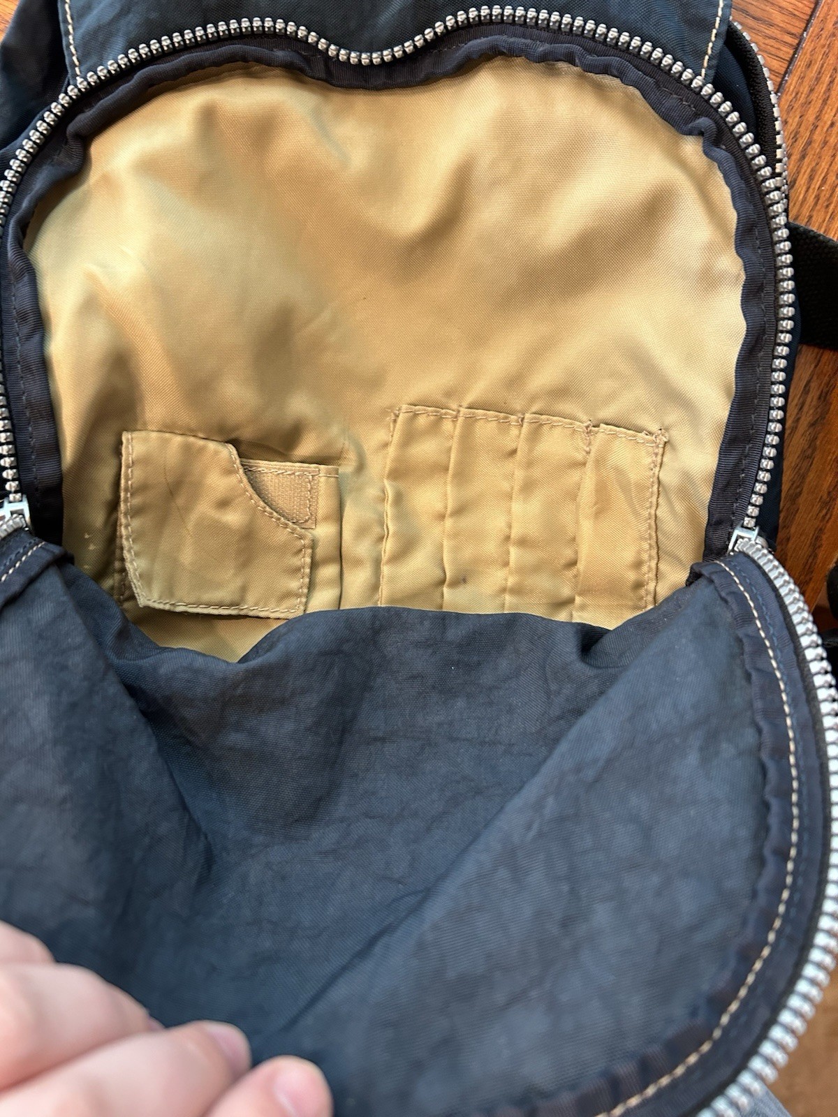 Kipling Backpack Navy Blue with Monkey Keychain - image 2