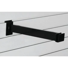 12" Hangrail Bracket for Slatwall, Black