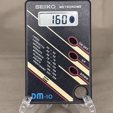 Seiko DM-10 Digital Metronome Black Tempo To Go Compact Vintage