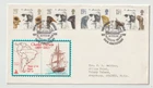 10/2/1982 GB FDC - Charles Darwin - HMS Beagle & Map - Plymouth Special P/M