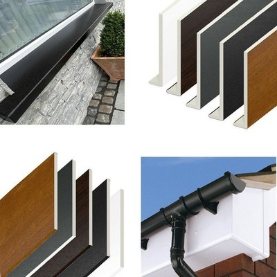 uPVC Blenden & Untersichtsplatte 9mm x 5m Fensterbank Abdeckung flach Kunststoff PVC