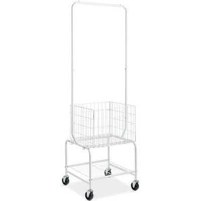 Uimoso Rolling Laundry Butler Laundry Cart with 4 Wheels & Hanging Rack Bathroom