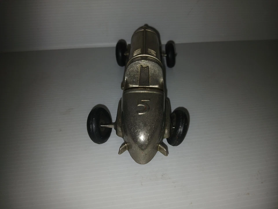 VINTAGE 1950 Hubley Kiddie LARGE RACING CAR USA ORIGINAL TOY RACER DIECAST RACE - Image 4 of 4