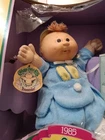 Vintage Cabbage Patch Kids Preemie 1985 Blonde Brown Eyes Blue Bunny Outfit NIB